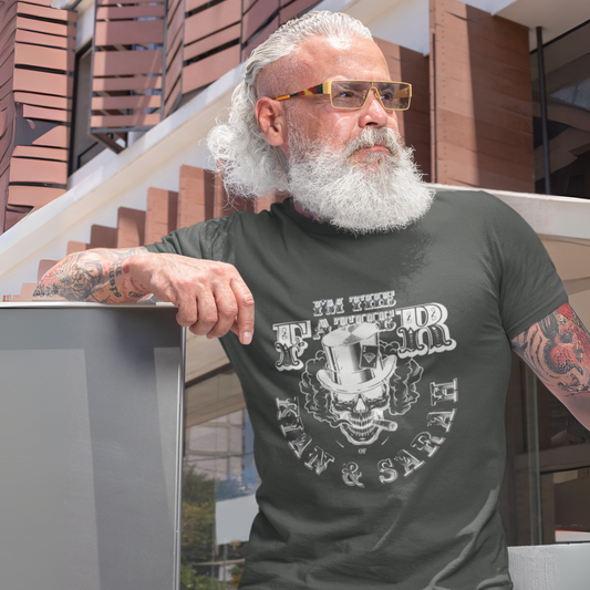 PAPA T-Shirt SKULL Rundhals personalisiert