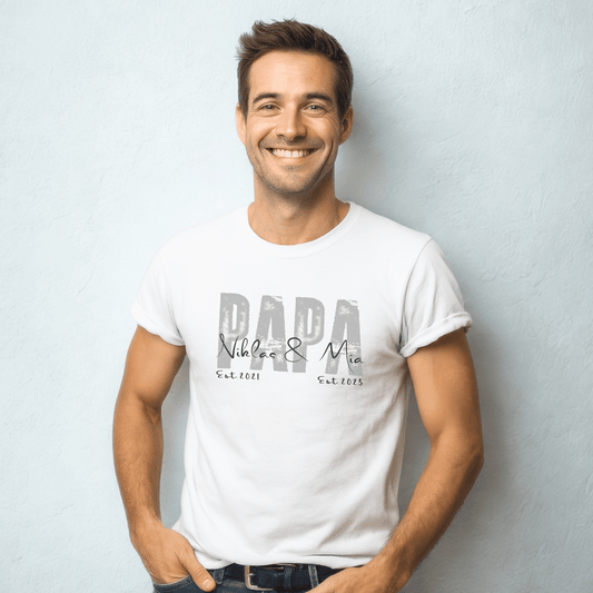 PAPA T-Shirt SOLID ROCKS Rundhals personalisiert