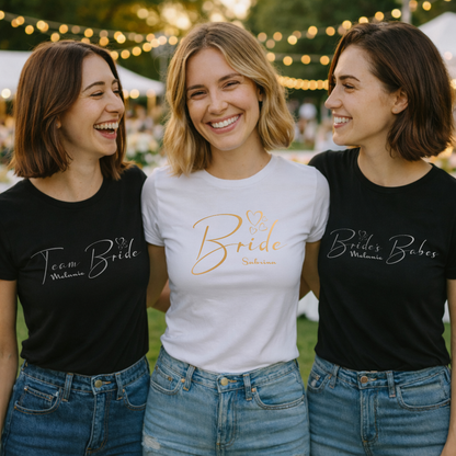BRIDE T-Shirt TEAM BRIDE GLOW