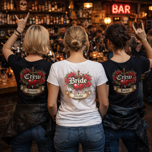 BRIDE T-Shirt TEAM BRIDE WE ROCK