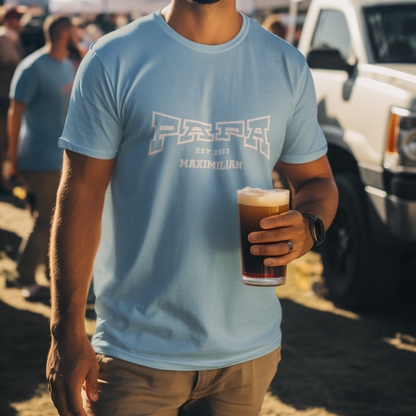 PAPA T-Shirt COLLEGE Rundhals personalisiert
