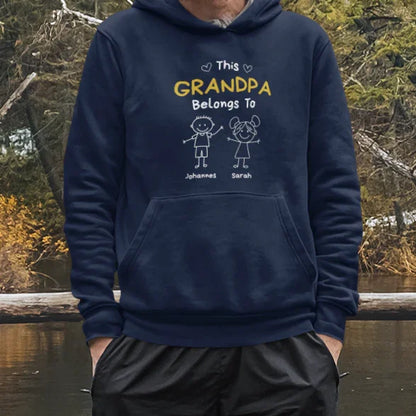 PAPA Hoodie THIS DAD BELONGS TO personalisiert