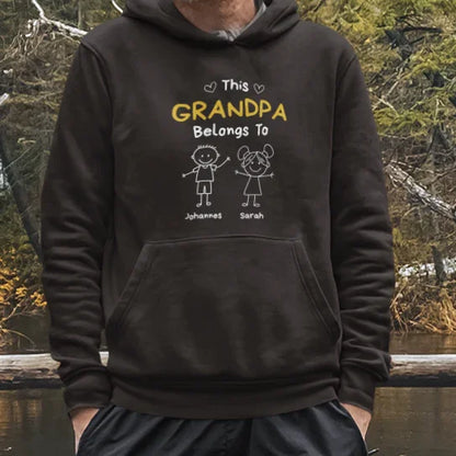 PAPA Hoodie THIS DAD BELONGS TO personalisiert
