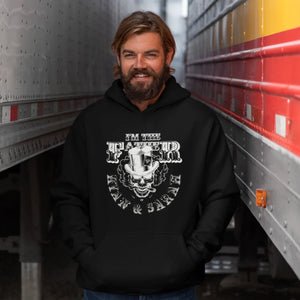 UrbanWarriorStore Hoodie Pullover mit personalisiertem Vater-Design, lächelnder LKW-Fahrer