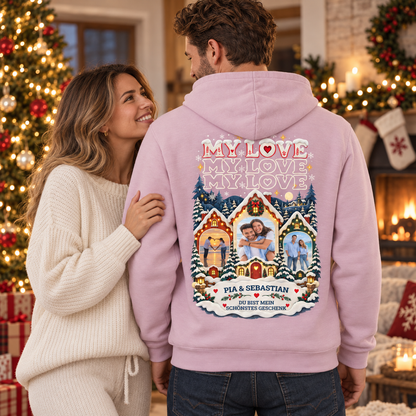 MY LOVE Weihnachtszauber Hoodie – mit euren Fotos personalisiert