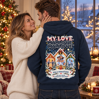 MY LOVE Weihnachtszauber Hoodie – mit euren Fotos personalisiert