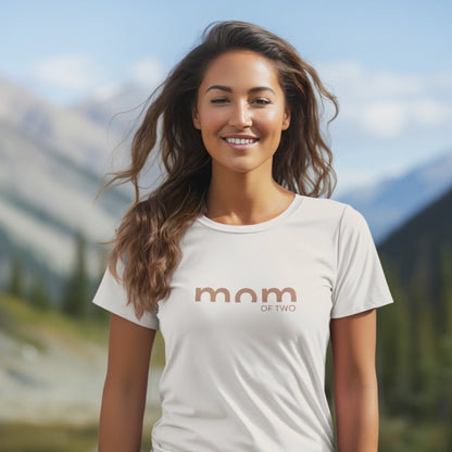 MAMA T-Shirt MOM OF TWO Rundhals personalisiert