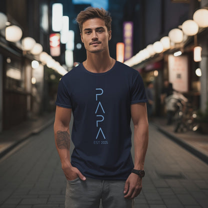 PAPA T-Shirt FUTURISTIC Rundhals personalisiert