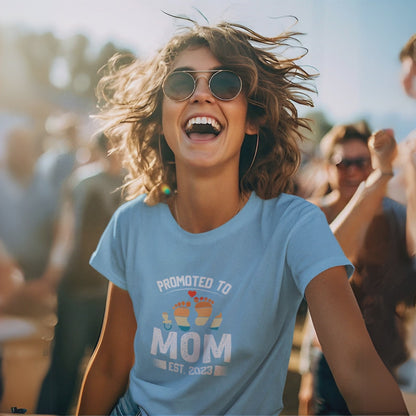 MOM T-Shirt PROMOTED Rundhals personalisiert