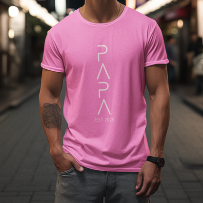 PAPA T-Shirt FUTURISTIC Rundhals personalisiert