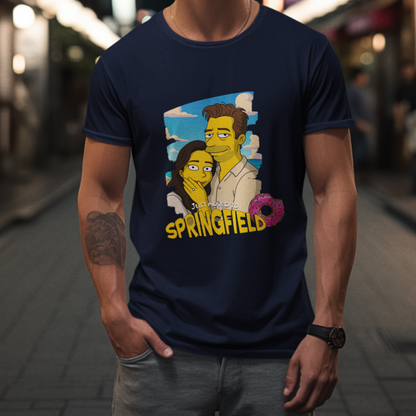 PAPA T-Shirt SIMPSONS STYLE mit Deinem Foto Rundhals personalisiert