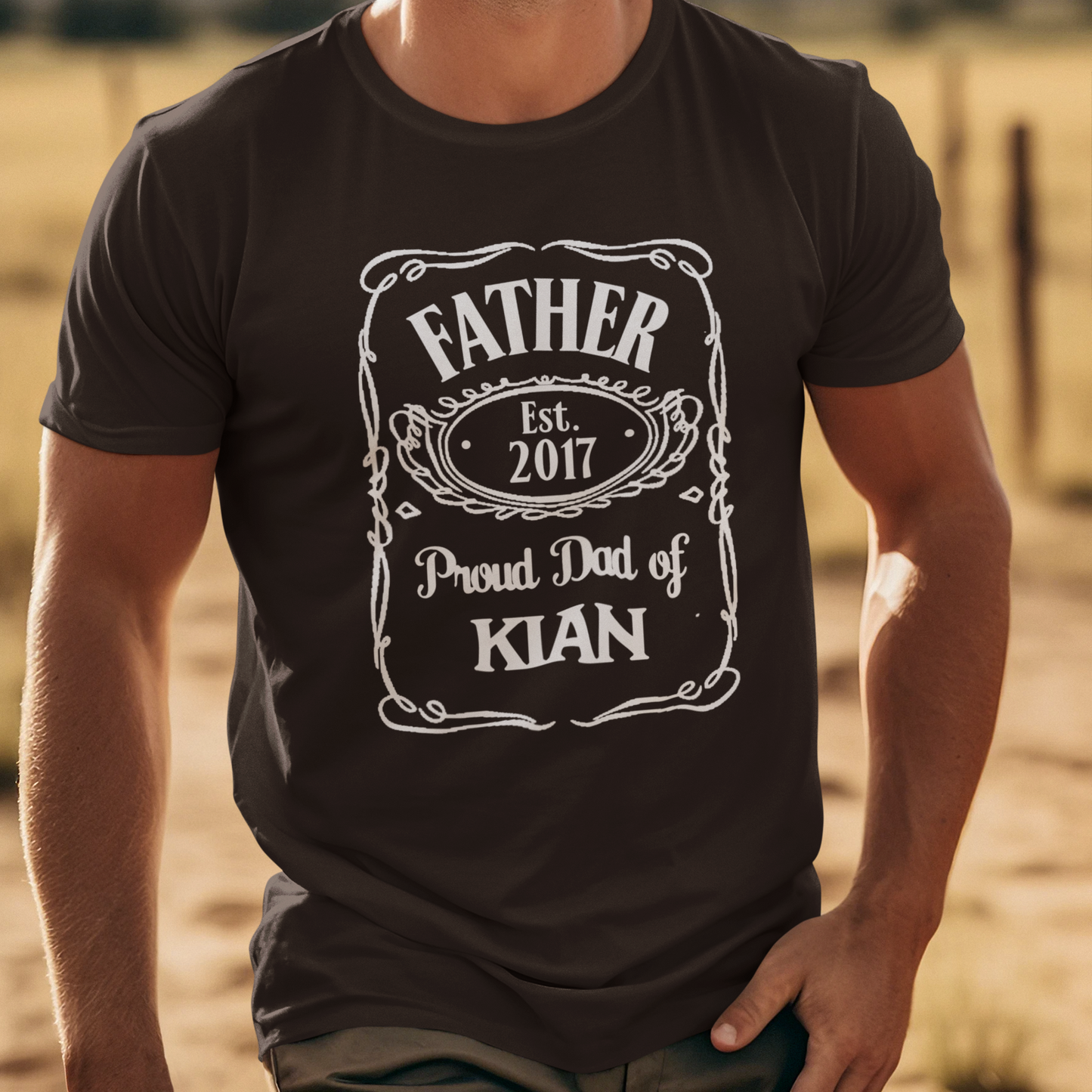 PAPA T-Shirt JACK DANIELS STYLE Rundhals personalisiert