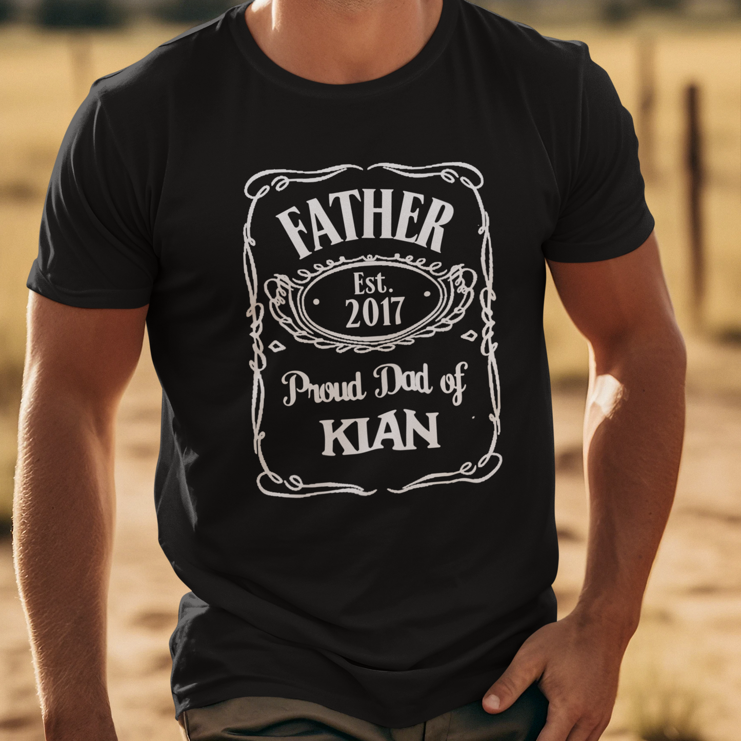 PAPA T-Shirt JACK DANIELS STYLE Rundhals personalisiert