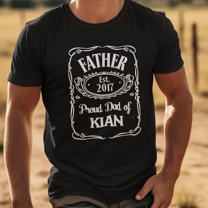 PAPA T-Shirt JACK DANIELS STYLE Rundhals personalisiert