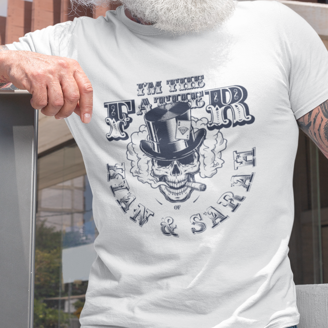 PAPA T-Shirt SKULL Rundhals personalisiert